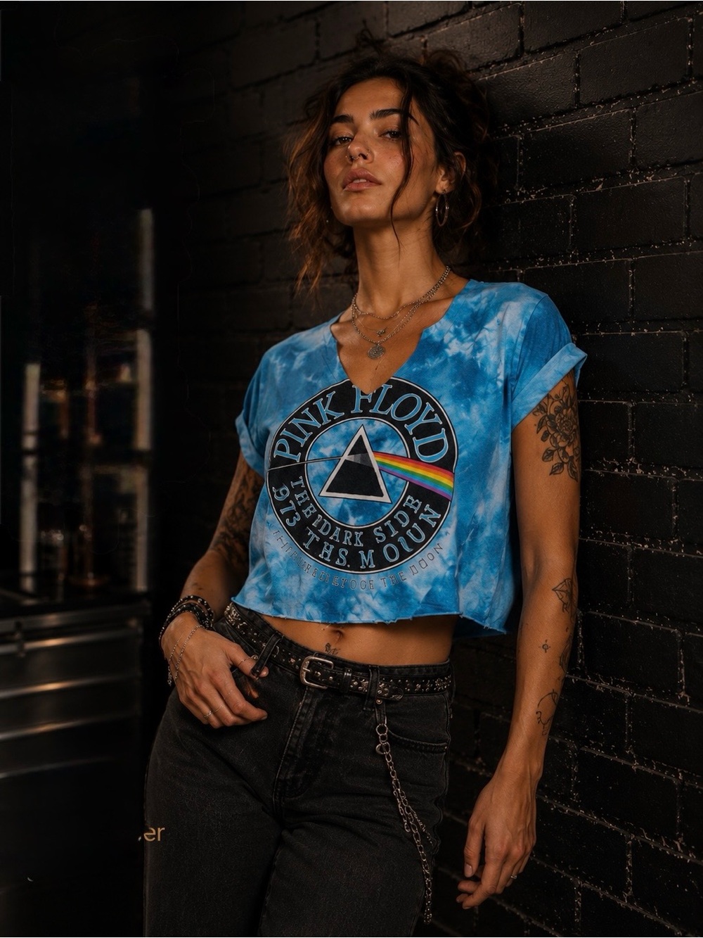 Pink Floyd Tie Dye Crop Top